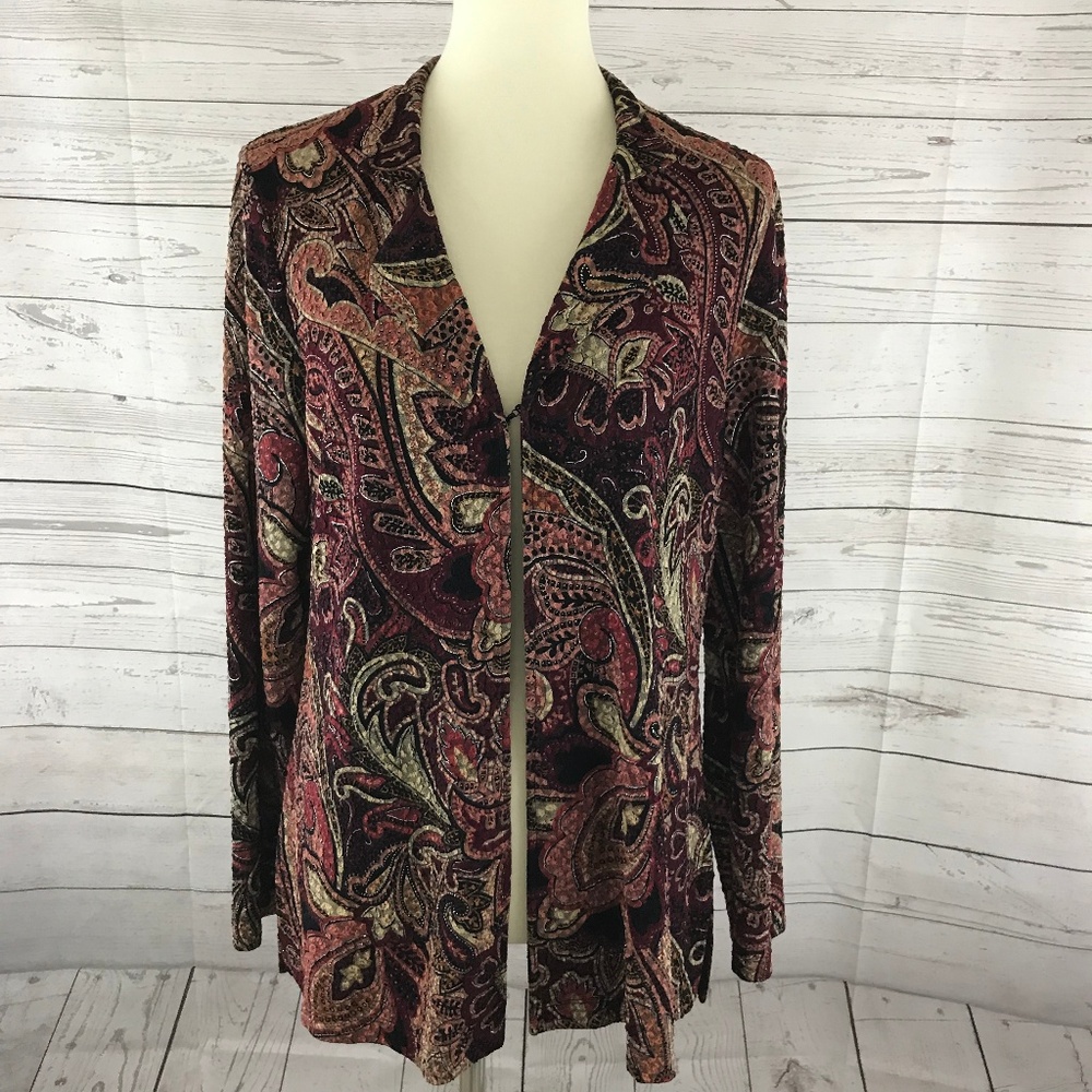 Laura Ashley Womens Blazer Style Cardigan Size L